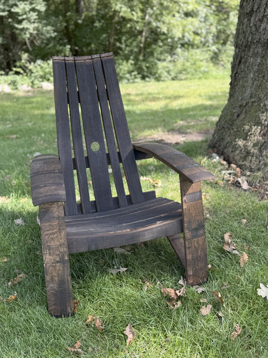 Bourbon/Whiskey Barrel Adirondack Chair